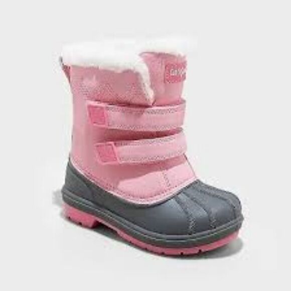 (18-3846) Cat & Jack Winter Boots Toddler Pink Denver Sz 5 - Picture 1 of 11